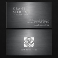 Versicherungsvertreter Metallischer QR-Code