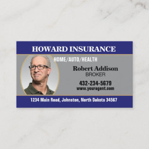 Versicherungsvertreter oder jedes Unternehmen Visitenkarte