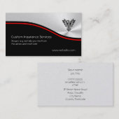 Versicherungsvertrieb, Phoenix-Logo, Roter Swoosh Visitenkarte (Vorne/Hinten)