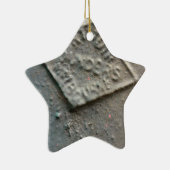 Versiegelt -- Antike Metallherstellerdichtung Keramikornament (Rechts)