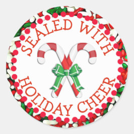 Versiegelt mit Aufklebern für Feiertage-Feiertage Runder Aufkleber
