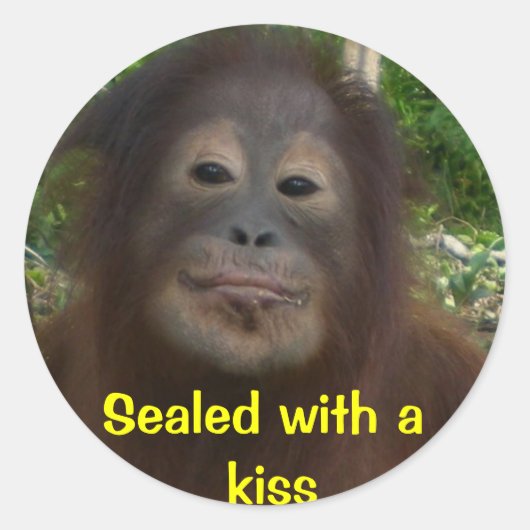 Versiegelt mit einem Kuss Runder Aufkleber (Vorderseite)