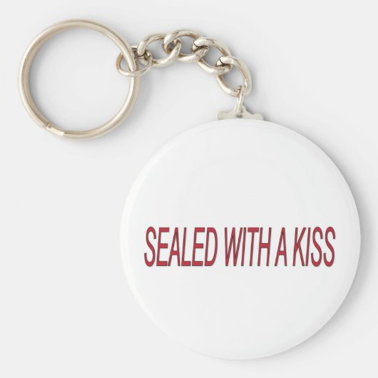 versiegelt mit einer Kuss-Liebe zitiert valentinis Schlüsselanhänger (Vorne)