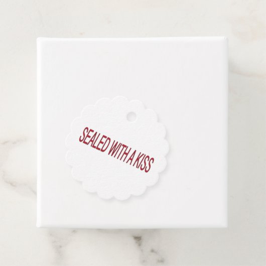 versiegelt mit Kiss-Liebe-Zitaten Geschenkanhänger (Beispiel)