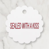 versiegelt mit Kiss-Liebe-Zitaten Geschenkanhänger (Rückseite)