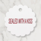 versiegelt mit Kiss-Liebe-Zitaten Geschenkanhänger (Vorderseite)