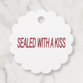 versiegelt mit Kiss-Liebe-Zitaten Geschenkanhänger