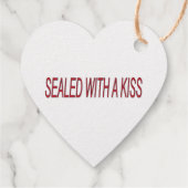 versiegelt mit Kiss-Liebe-Zitaten Geschenkanhänger (Rückseite)