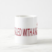 versiegelt mit Kiss-Liebe-Zitaten Kaffeetasse (Mittel)