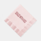 versiegelt mit Kiss-Liebe-Zitaten Serviette (Ecke)