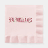 versiegelt mit Kiss-Liebe-Zitaten Serviette (Vorderseite)