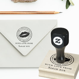 Versiegelt mit Kiss Lip Print Custom Rubber Briefm Gummistempel