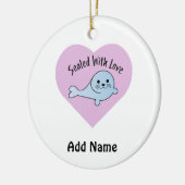 Versiegelt mit Liebe Siegel Keramik Ornament (Links)