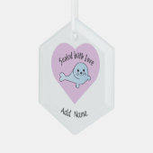 Versiegelt mit Liebe Siegel Ornament Aus Glas (Vorderseite Links)