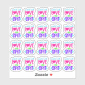 Versiegelt mit Liebe & Spit - Vinyl-Aufkleber Aufkleber (Blatt)