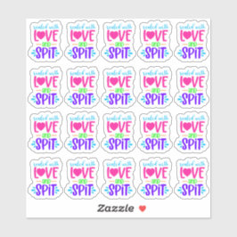 Versiegelt mit Liebe & Spit - Vinyl-Aufkleber Aufkleber