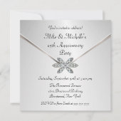 Versilbern Sie 25. Einladung (Vorderseite)