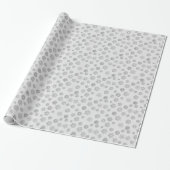 Versilbern Sie 3 d-Schneeflocken auf einem Geschenkpapier (Ungerollt)
