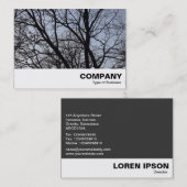 Versilberte Zweige Visitenkarte (Vorne/Hinten)