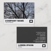 Versilberte Zweige Visitenkarte (Vorne/Hinten)