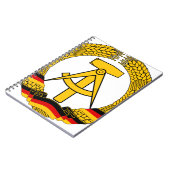 Versinnbildlichen Sie der DDR - nationales Emblem Notizblock (Linke Seite)