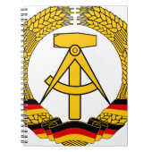 Versinnbildlichen Sie der DDR - nationales Emblem Notizblock (Vorderseite)