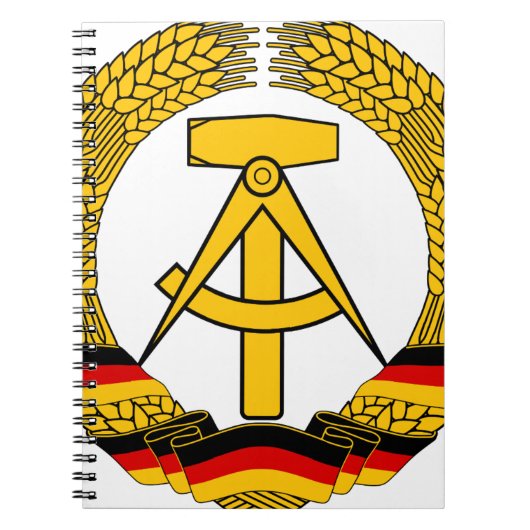 Versinnbildlichen Sie der DDR - nationales Emblem Notizblock (Vorderseite)