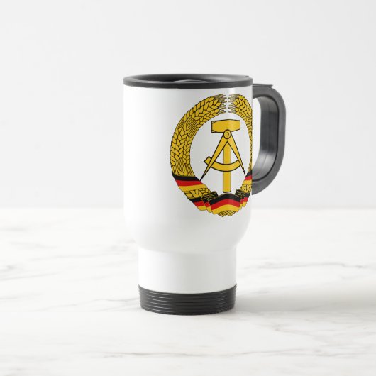 Versinnbildlichen Sie der DDR - nationales Emblem Reisebecher (VorderseiteRechts)