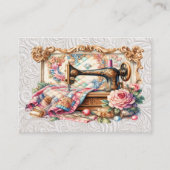 Version 2 Elegantes Seamstressnähen Visitenkarte (Vorderseite)