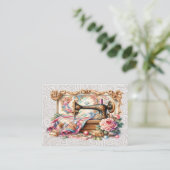 Version 2 Elegantes Seamstressnähen Visitenkarte (Stehend Vorderseite)