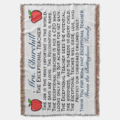 Version 3 Außergewöhnlicher Lehrer Danke Theme Decke (Vorderseite Vertikal)