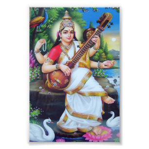 Version 3 Saraswati Druck-(4" x 6") - Fotodruck