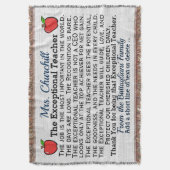 Version 5 Außergewöhnlicher Lehrer Danke Theme Decke (Vorderseite Vertikal)