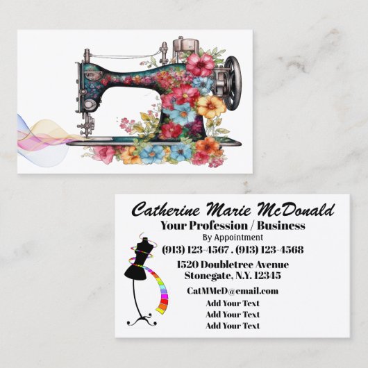 Version 5 Nähen Visitenkarte (Vorne/Hinten)