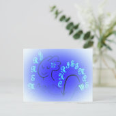 Version BLAU frohe Weihnachten ASL (Stehend Vorderseite)