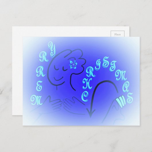 Version BLAU frohe Weihnachten ASL (Vorne/Hinten)