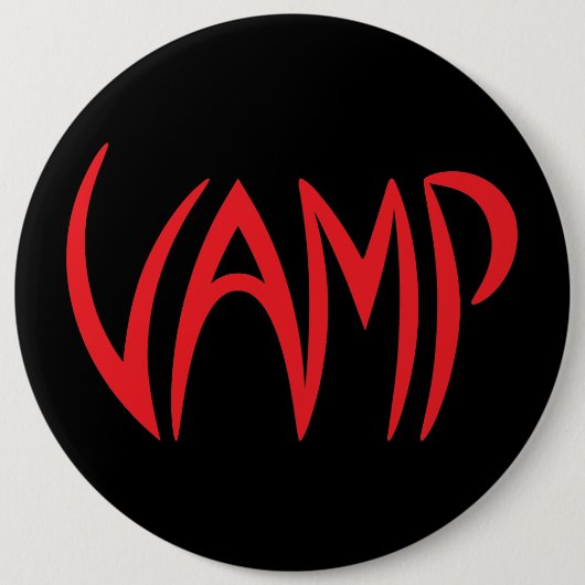 Version Vamp Text (schwarz/rot) Button (Vorderseite)