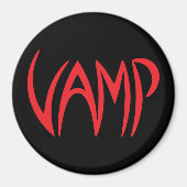 Version Vamp Text (schwarz/rot) Magnet (Vorne)