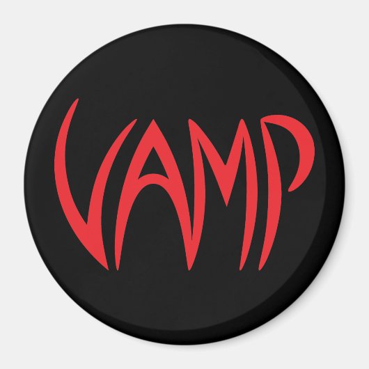 Version Vamp Text (schwarz/rot) Magnet (Vorne)