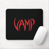 Version Vamp Text (schwarz/rot) Mousepad (Mit Mouse)
