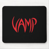Version Vamp Text (schwarz/rot) Mousepad (Vorne)