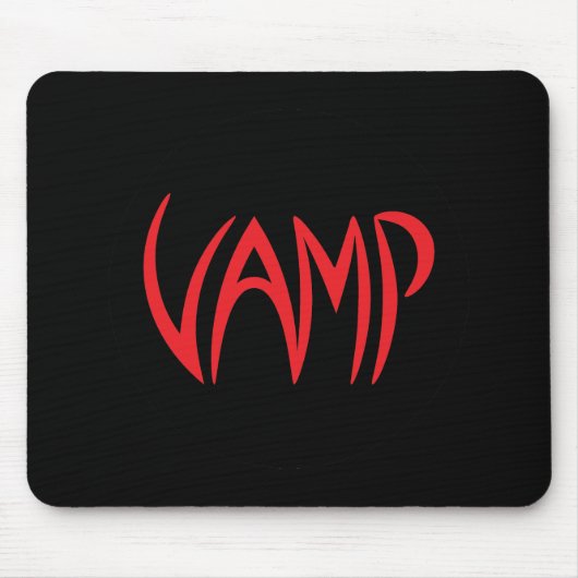 Version Vamp Text (schwarz/rot) Mousepad (Vorne)