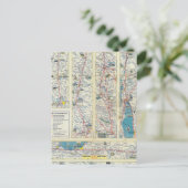 Verso American Airlines Systemkarte Postkarte (Stehend Vorderseite)