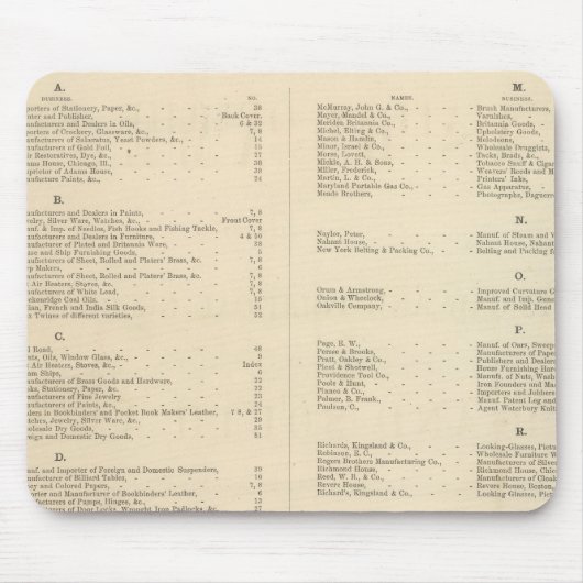 Verso Titel Page Coltons American Atlas Mousepad (Vorne)