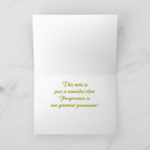 Versöhnliche Oliven Gruß-Karte Karte (Innenseite)