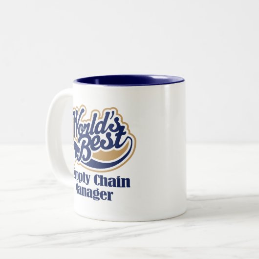 Versorgungskette-Manager-Geschenk Zweifarbige Tasse (Vorderseite Links)