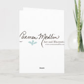 Verspätete Alice im Wunderland Grußkarte Karte (Rückseite)