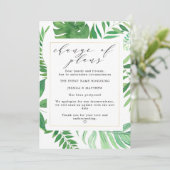 Verspätete Änderung der Pläne für tropische Hochze Ankündigung (Stehend Vorderseite)