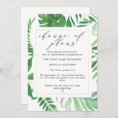 Verspätete Änderung der Pläne für tropische Hochze Ankündigung (Vorne/Hinten)