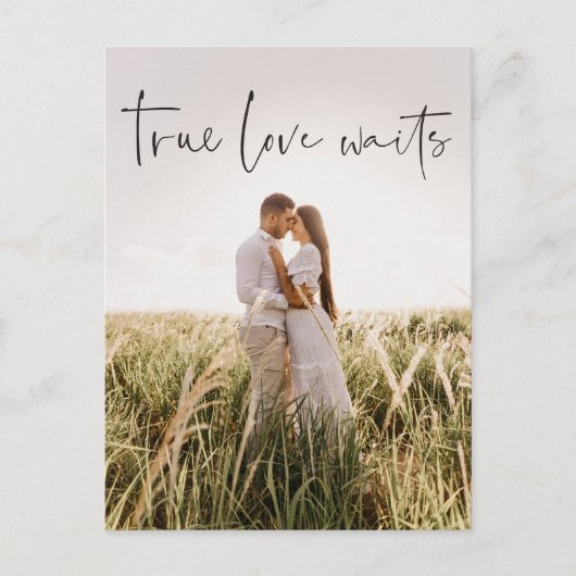 Verspätete Ankündigung zur Änderung der Postkarte (Vorderseite)